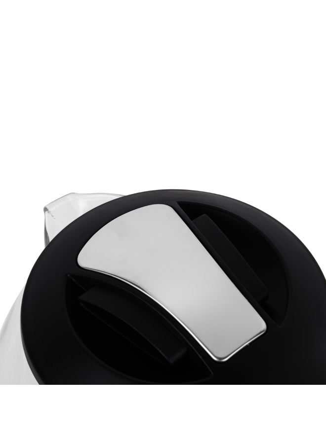 1.8 liter Electric Glass Kettle| Boil Dry Protection and Automatic Cut-Off | Perfect for Boiling Water, Milk, Tea| 1500 W Cool Touch Handle, Rotational Base, and Easy Clean Wide Opening| 2 Years Warranty 1.8 L 1500 W GK9901B Black/Clear