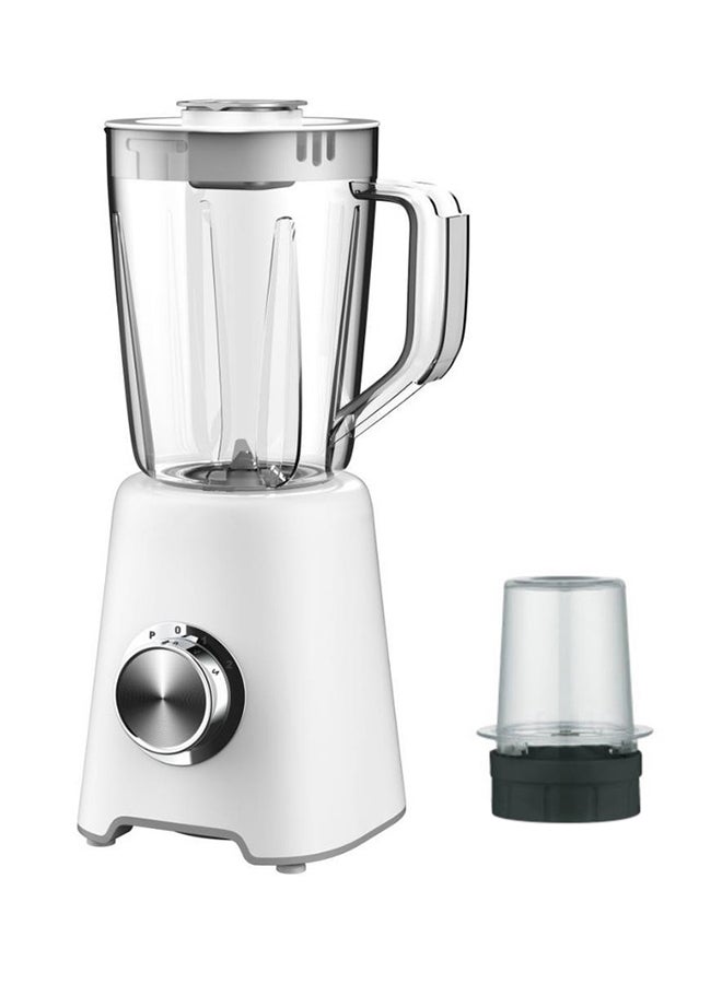 600 Watts Blender, With 1.5 Liter Plastic Jar And One Coffee Grinder Jar, Overheat Protection, 2 Speed And Pulse Function 1.5 L 300 W NB2900EB2 White/Clear