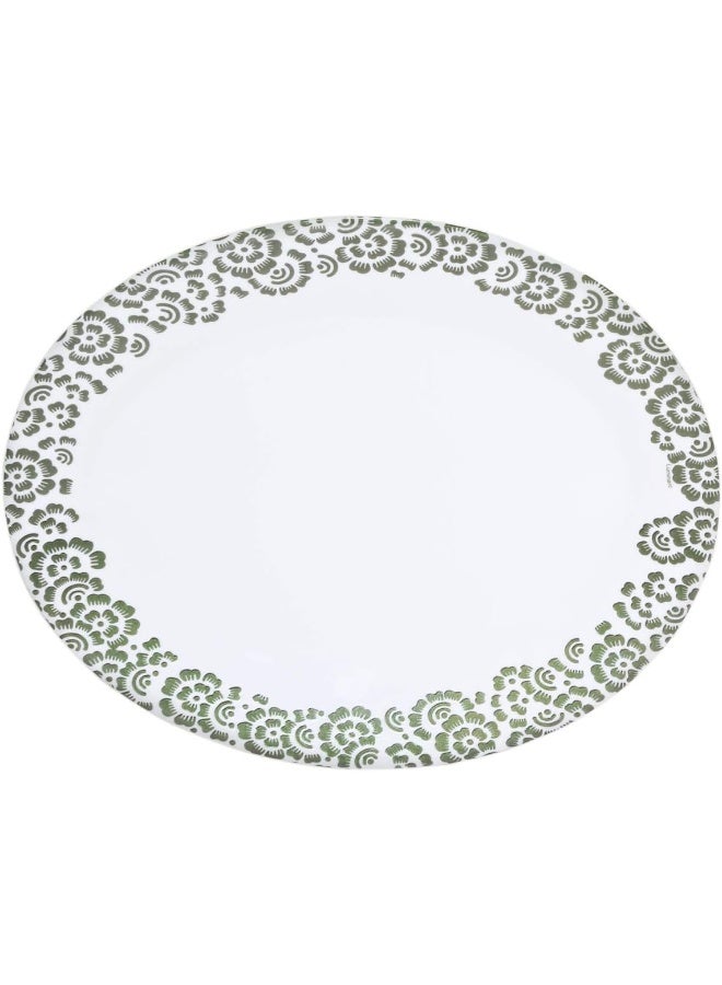 19-Piece Essence Matiz Dinner Set White/Green/Red 21x36x28.6cm