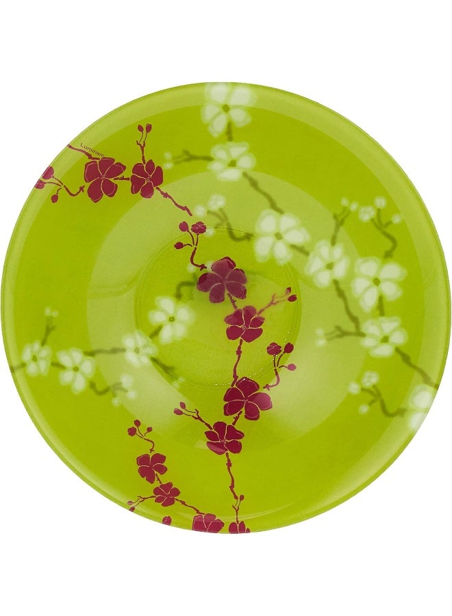 6-Piece Value Pack Kashima Soup Plate Set Green/Pink 20cm