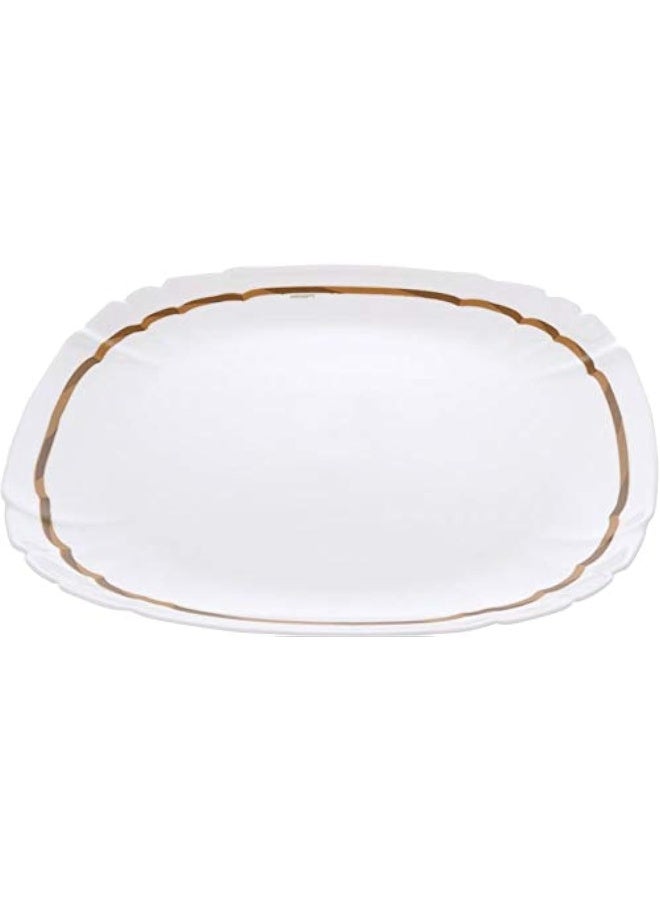 6-Piece Value Pack Lotusia Elen Dessert Plate Set White/Gold 21cm