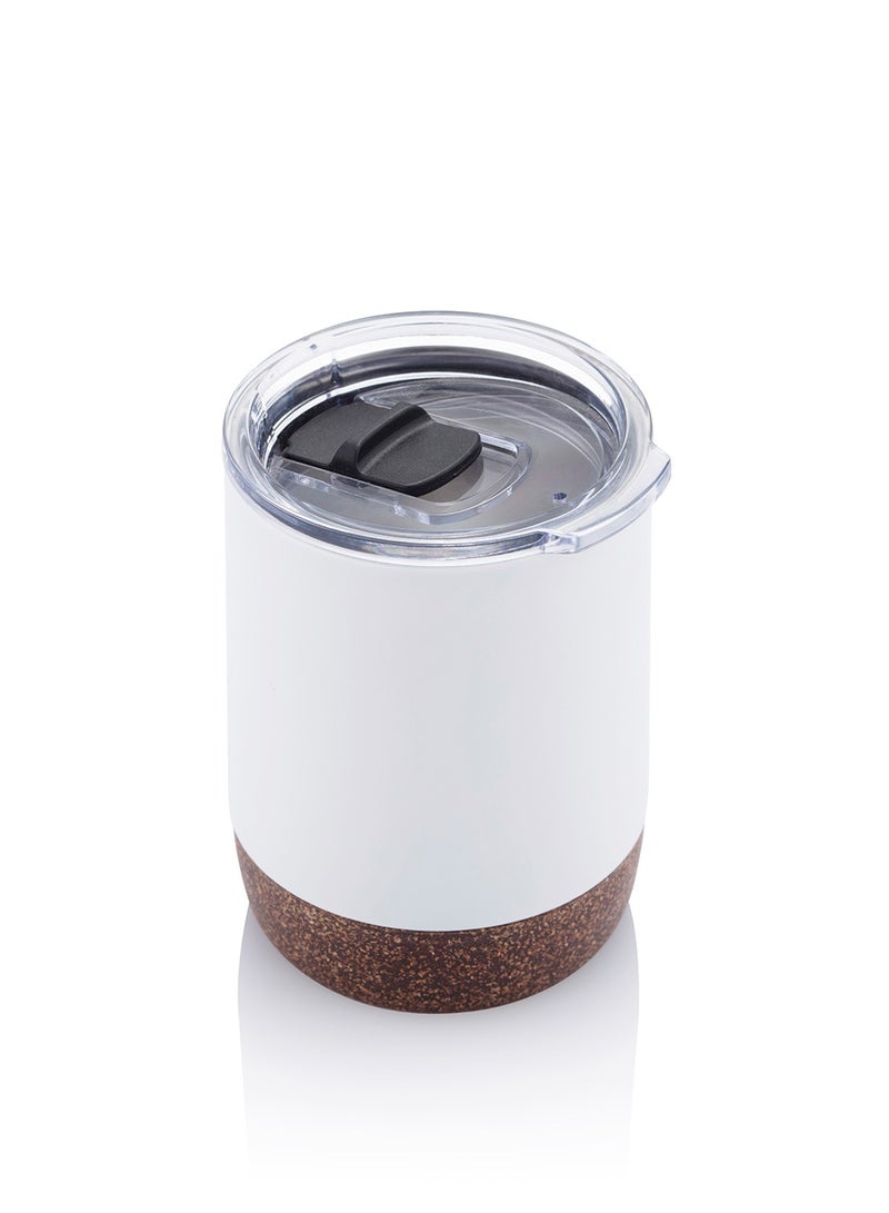 GOUDA - Hans Larsen Vacuum Mug With Cork Base - White
