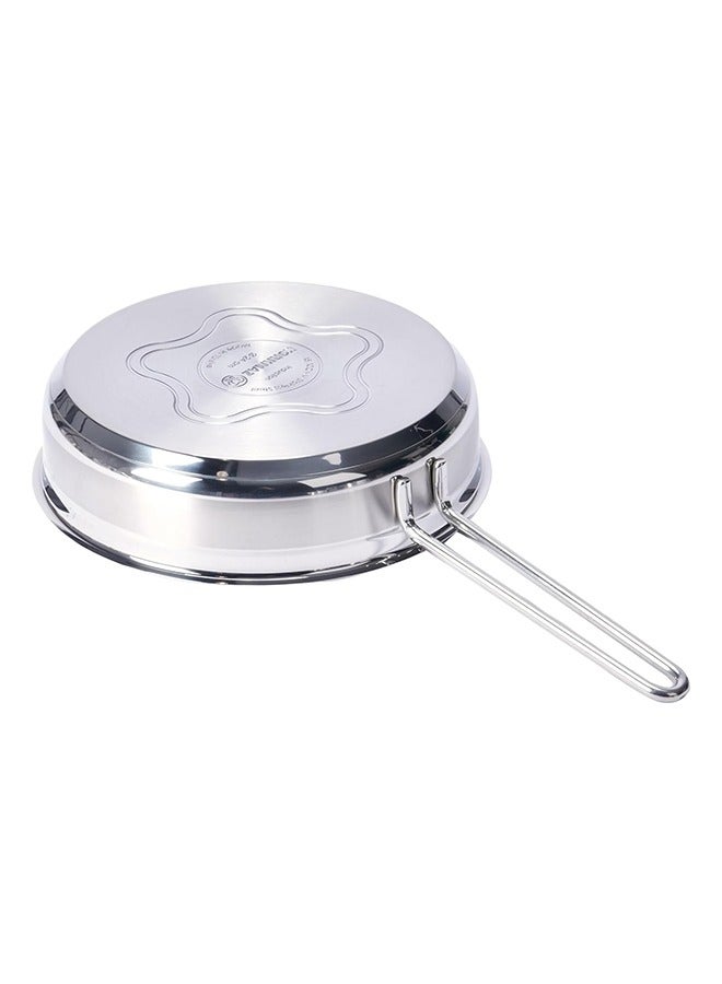 14-Piece Casting From High Quality Stainless Steel Fixed Non-Slip Handles Cookware Set Includes (12x22 cm) Casserole 4.0 liter, (13x26 cm) Casserole 6.8 liters, (15x30 cm) Casserole 11.0 liters, (8x26 cm) 4.2-liter Short Casserole, (24x6 cm) Frying Pan 2.7 liters , Milk Pan 2.0 liter (14x14 cm), Casserole With Handle 1.6 liter (16x8 cm), 6 Lids Silver