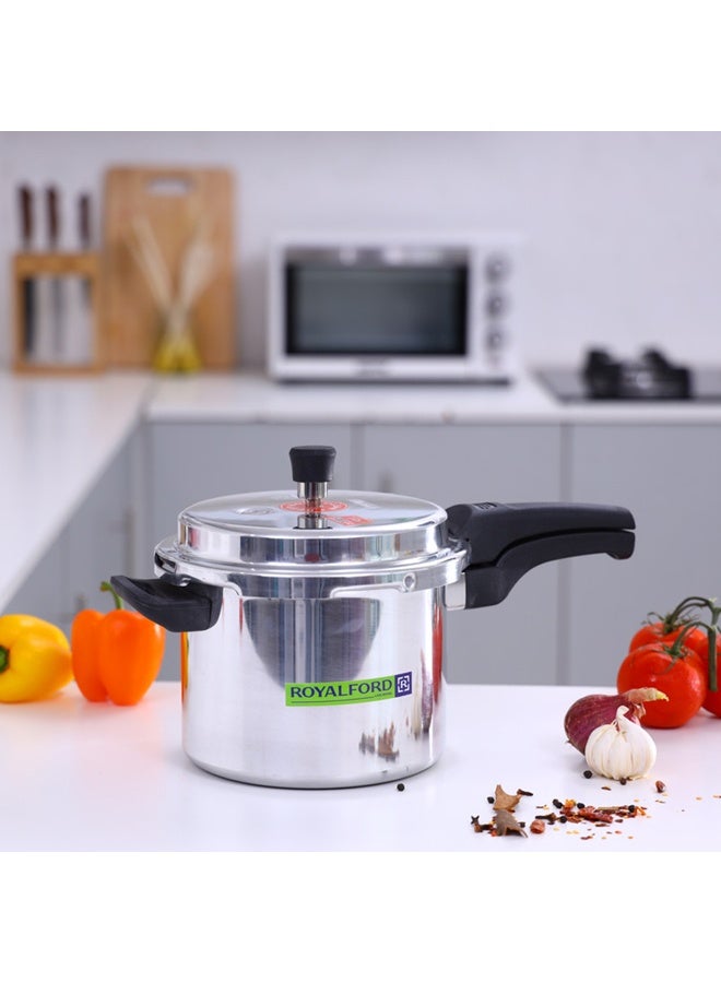 5L Aluminium Pressure Cooker Induction Compaitable Uniform Heating Convenient To Use Multicolour 38 x 25 x 20cm