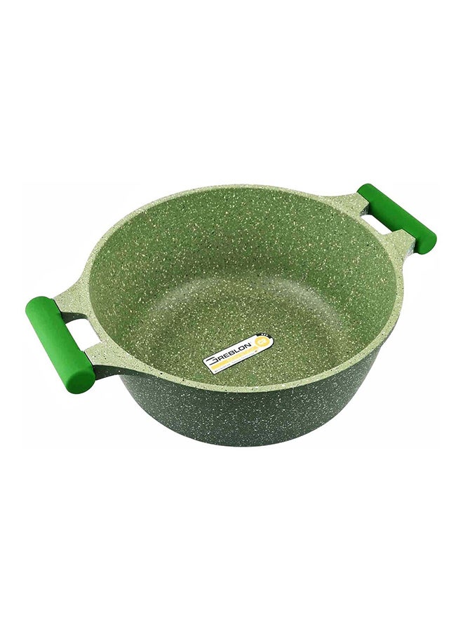 Granite Non-Stick Aluminium Sauce Pan With Lid Green 32cm