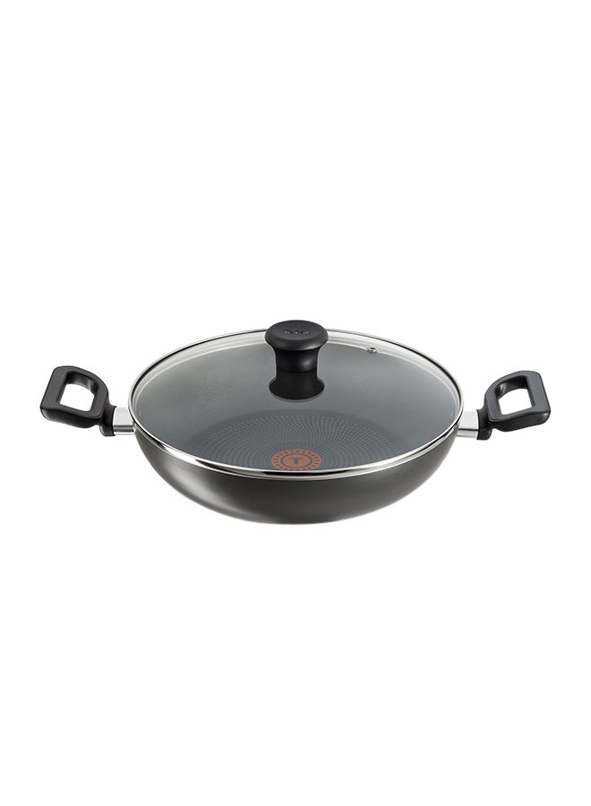 Delicia Non-Stick Kadhai With Lid Black 28cm