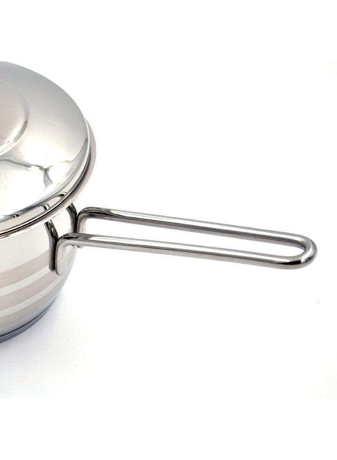Saucepan With Lid Silver 16x10cm