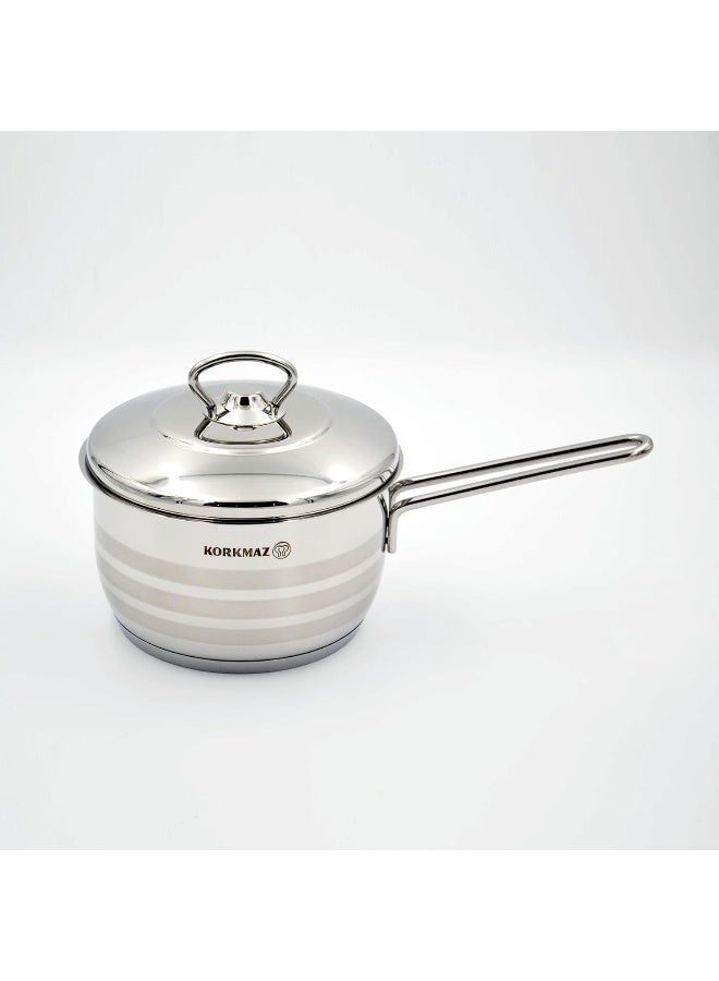 Saucepan With Lid Silver 16x10cm