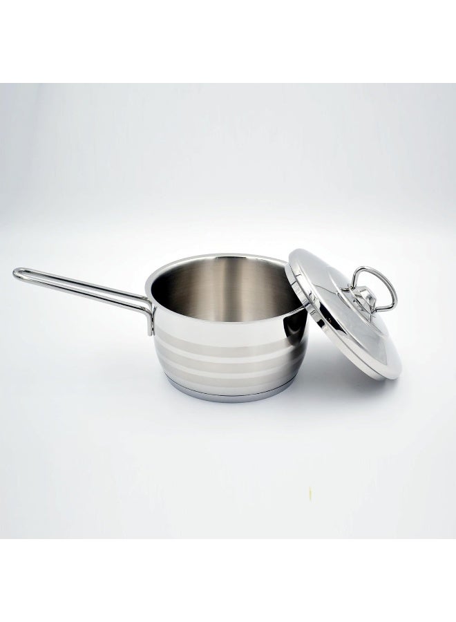Saucepan With Lid Silver 16x10cm