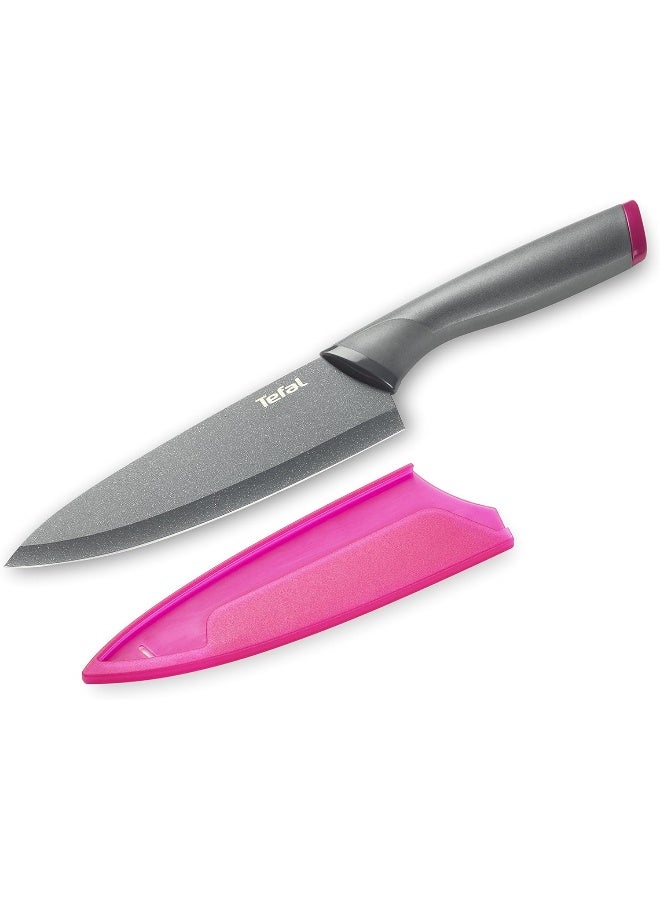 Stainless Steel Fresh Kitchen Chef Knife With Plastic Cover Grey 15cm