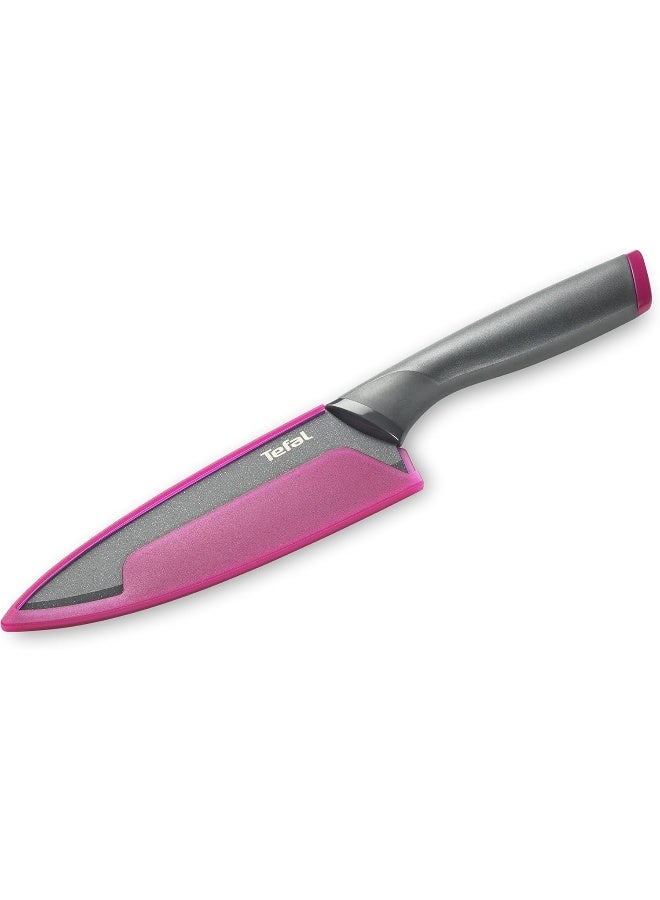 Stainless Steel Fresh Kitchen Chef Knife With Plastic Cover Grey 15cm