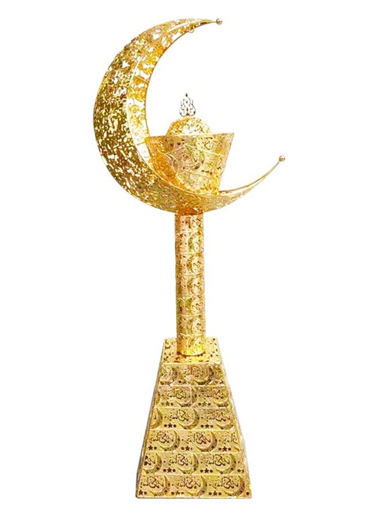 Large Oud Burner 105 cm Tall Incense Burner Moon Design Ramadan Decore for Big Halls Big Houses and Mosque
