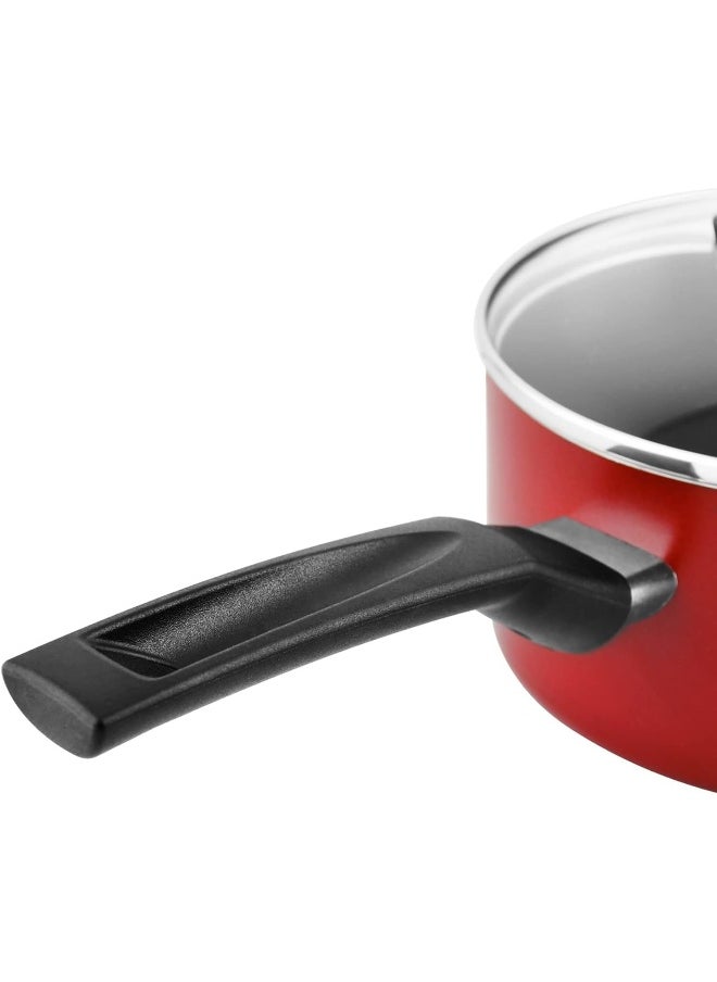 Prestige Safecook With Nonstick Saucepan, Red, 20 cm, Aluminum