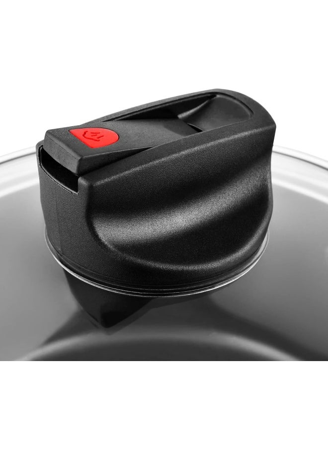 Prestige Safecook With Nonstick Saucepan, Red, 20 cm, Aluminum