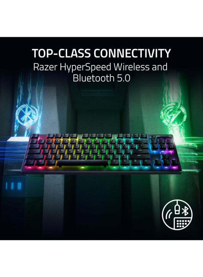 Razer DeathStalker V2 Pro TKL Wireless Gaming Keyboard, Low-Profile Optical Switches, Linear Red, HyperSpeed Wireless, 50H Battery, Ultra-Durable Coated Keycaps, Chroma RGB - Black