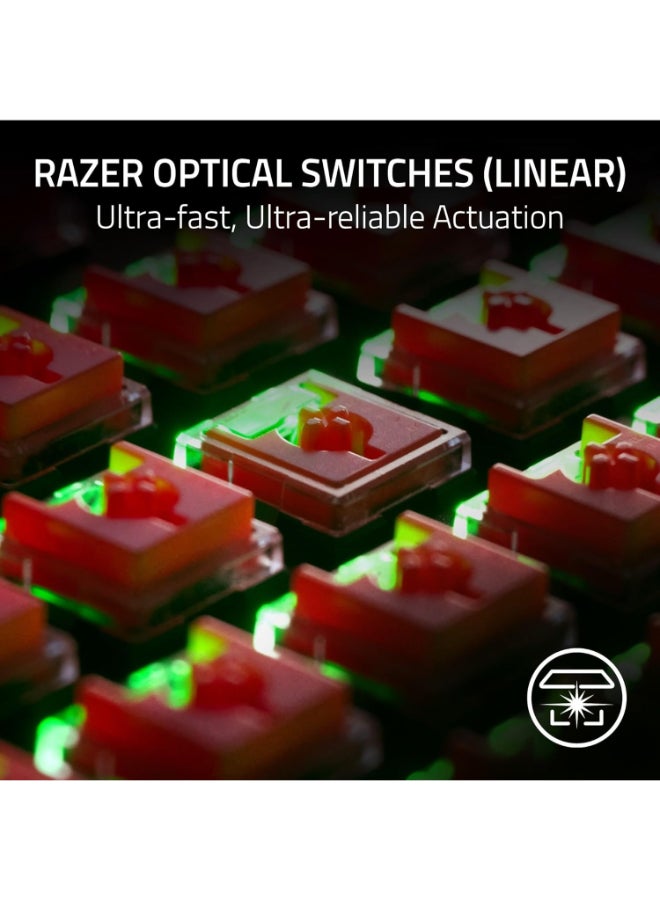 Razer DeathStalker V2 Pro TKL Wireless Gaming Keyboard, Low-Profile Optical Switches, Linear Red, HyperSpeed Wireless, 50H Battery, Ultra-Durable Coated Keycaps, Chroma RGB - Black