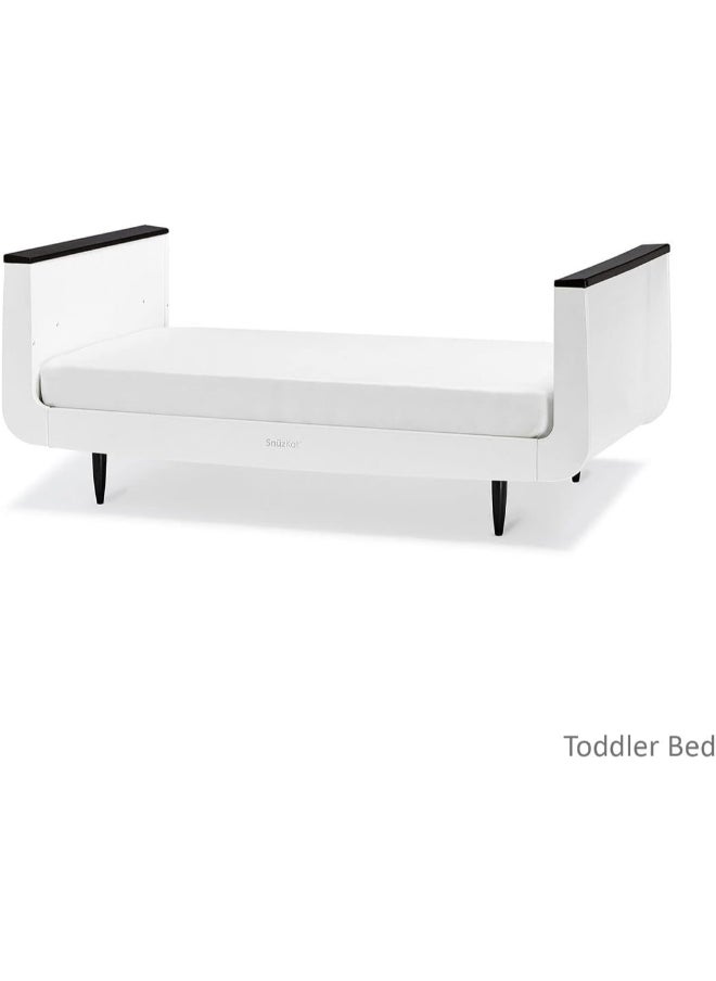 Kot Skandi Cot Bed For Infant And Baby/Kids/Toddler, Modern And Minimal Style , Easly Convert To Toddler Bed , Made of Sustainably Sourced Wood , From 0 To 10 Years(W72 X L133Cm X H89Cm) - Mono