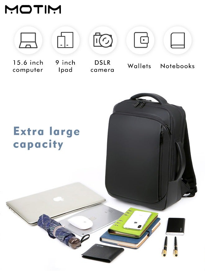 Travel Laptop Backpack, Anti-Theft Durable Laptop Backpack with USB Charging Port, Waterproof Computer Bag Fits 15.6 Inch Laptop Notebook with Independent Computer Compartment, Large Capacity