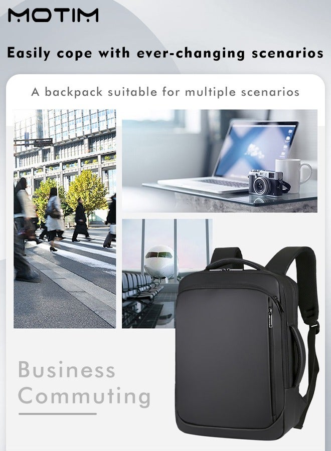 Travel Laptop Backpack, Anti-Theft Durable Laptop Backpack with USB Charging Port, Waterproof Computer Bag Fits 15.6 Inch Laptop Notebook with Independent Computer Compartment, Large Capacity