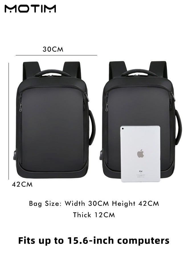 Travel Laptop Backpack, Anti-Theft Durable Laptop Backpack with USB Charging Port, Waterproof Computer Bag Fits 15.6 Inch Laptop Notebook with Independent Computer Compartment, Large Capacity