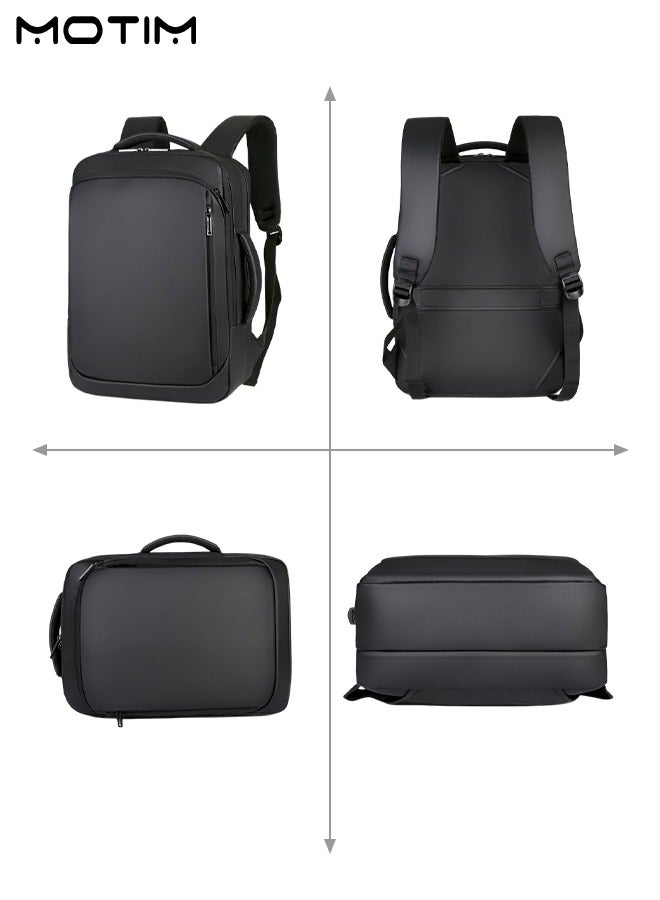 Travel Laptop Backpack, Anti-Theft Durable Laptop Backpack with USB Charging Port, Waterproof Computer Bag Fits 15.6 Inch Laptop Notebook with Independent Computer Compartment, Large Capacity