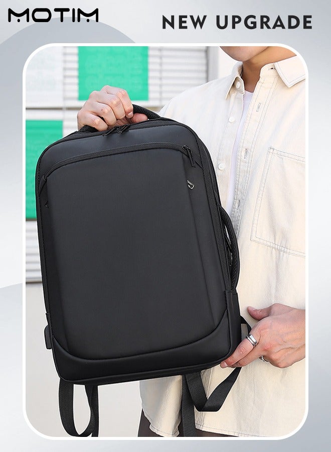 Travel Laptop Backpack, Anti-Theft Durable Laptop Backpack with USB Charging Port, Waterproof Computer Bag Fits 15.6 Inch Laptop Notebook with Independent Computer Compartment, Large Capacity