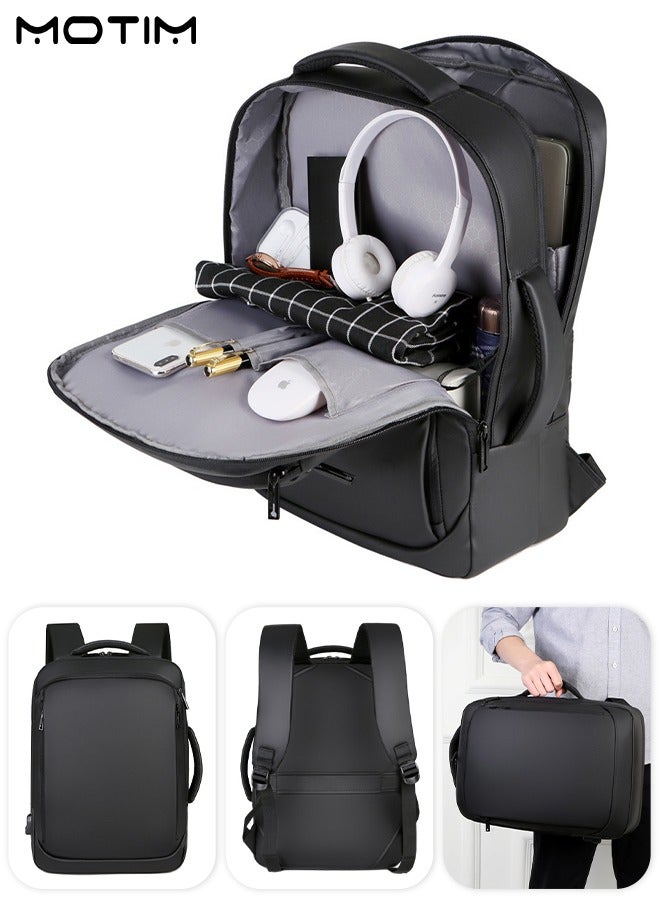 Travel Laptop Backpack, Anti-Theft Durable Laptop Backpack with USB Charging Port, Waterproof Computer Bag Fits 15.6 Inch Laptop Notebook with Independent Computer Compartment, Large Capacity
