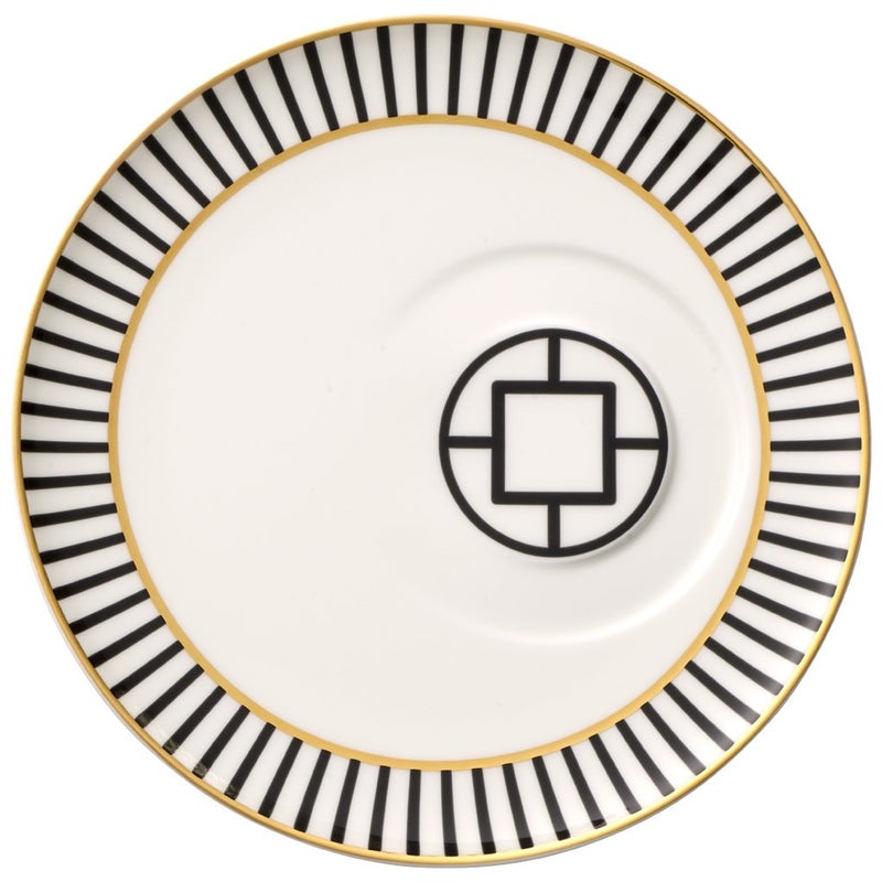37-Piece Metrochic Dinner Set White/Black/Gold
