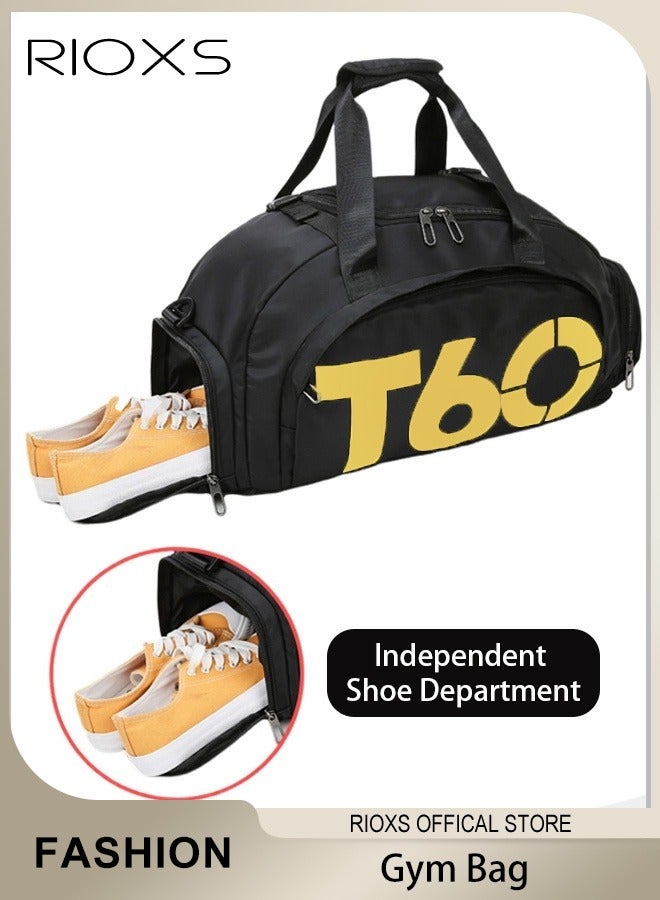 Gym Sacks For Men Women,Gym Bag With Shoes Compartment & Wet Pocket,Versatile Duffle Bag,Protable Bag For Travel Sports Fitness Yoga,Sports Holdall Backpack