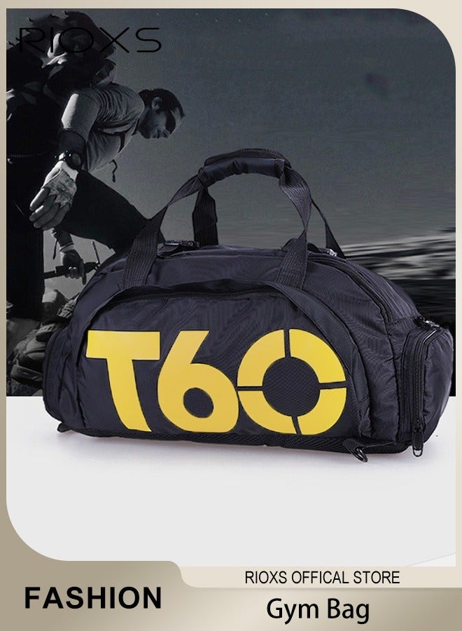 Gym Sacks For Men Women,Gym Bag With Shoes Compartment & Wet Pocket,Versatile Duffle Bag,Protable Bag For Travel Sports Fitness Yoga,Sports Holdall Backpack