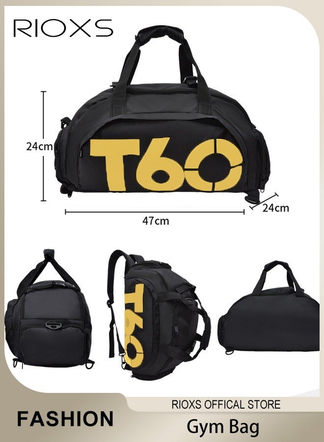 Gym Sacks For Men Women,Gym Bag With Shoes Compartment & Wet Pocket,Versatile Duffle Bag,Protable Bag For Travel Sports Fitness Yoga,Sports Holdall Backpack