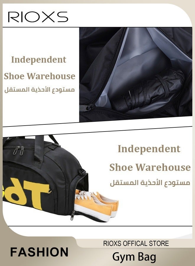 Gym Sacks For Men Women,Gym Bag With Shoes Compartment & Wet Pocket,Versatile Duffle Bag,Protable Bag For Travel Sports Fitness Yoga,Sports Holdall Backpack
