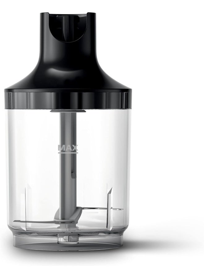 Metal Bar Handblender - ProMix Technology, Speed Touch Technology, Including On-the-go tumbler + XL Chopper + Whisk + Spiralizer, HR2657/91 Silver/Black