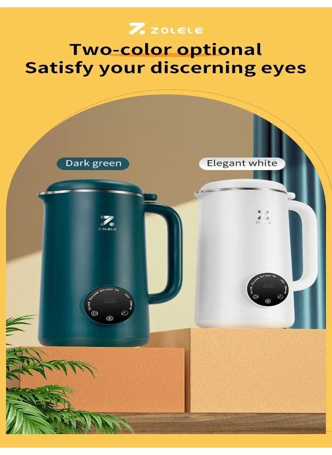 Multi-Funtional Juice Blender & Electric Kettle with 10 Stainless Steel Blades, 4 Blending Modes & 600ml and Capacity BPA-Free MB601  - Green
