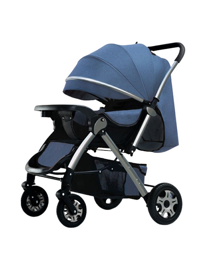 Deluxe Foldable Baby Stroller - Portable Multifunctional Travel Pram for Newborns and Infants with Four-Wheel Suspension