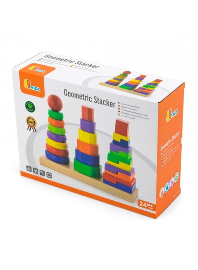 Wooden Geometric Stacker 50567Vg