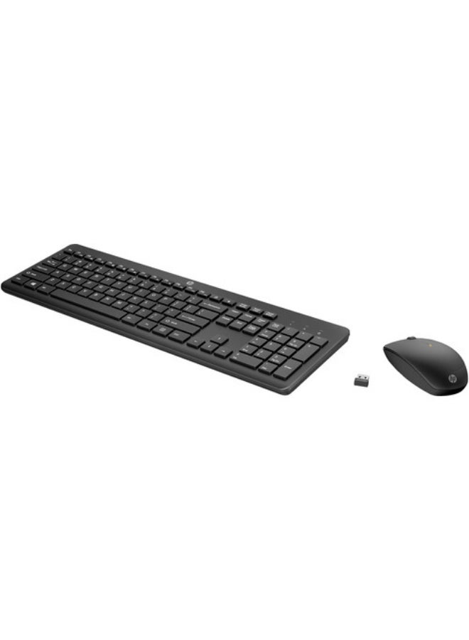 230 Wireless Keyboard and Mouse Combo Set, 1600 Dpi, English, 18H24AA#ABV Black