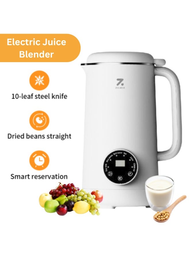 Multi-Funtional Juice Blender & Electric Kettle with 10 Stainless Steel Blades, 4 Blending Modes & 600ml and Capacity BPA-Free  MB601 - White