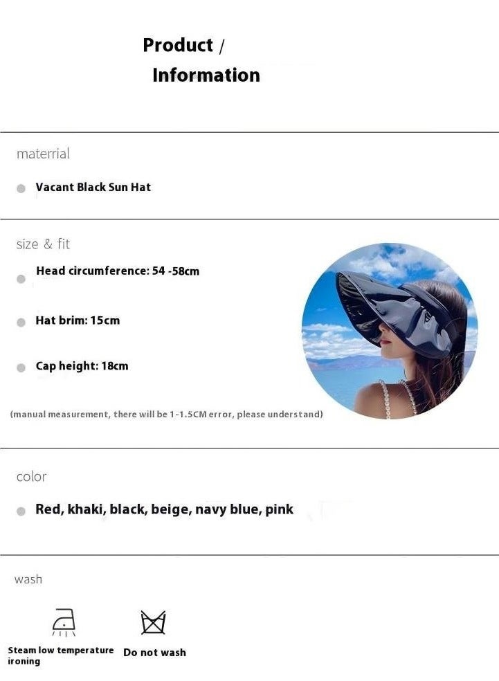 Women Sun Hat Summer Beach Caps Women Hat Wide Brim UV Protection Floppy Brown Roll Up Hat Double-Side-Wear Ponytail Hats Baseball Caps Adjustable Cap