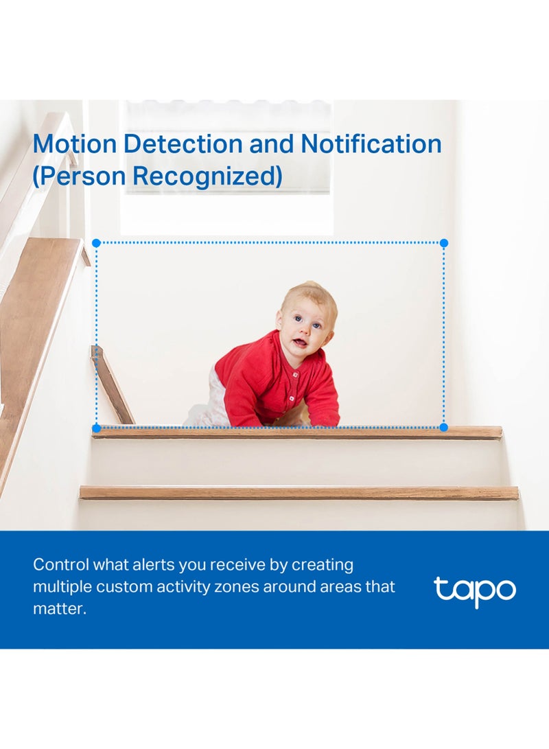 TC70 Pan/Tilt Home Security Wi-Fi CCTV Camera – 1080p HD Video, 360° Coverage, Advanced Night Vision, Motion Detection Alerts, Two-Way Audio, and Voice Control with Google Assistant & Alexa