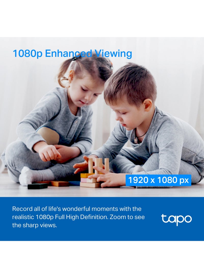 TC70 Pan/Tilt Home Security Wi-Fi CCTV Camera – 1080p HD Video, 360° Coverage, Advanced Night Vision, Motion Detection Alerts, Two-Way Audio, and Voice Control with Google Assistant & Alexa