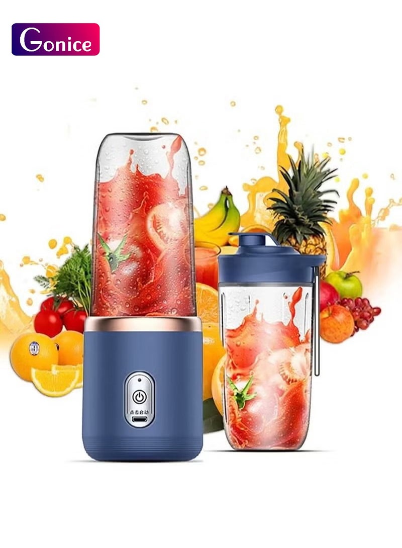 Portable Blender, Blender Juicer Juice Cup Fruit Blender Portable Fruit Cup, USB Rechargeable Personal Size Juice Cup, Personal Blender for Smoothies and Smoothies, Travel Juice Cup