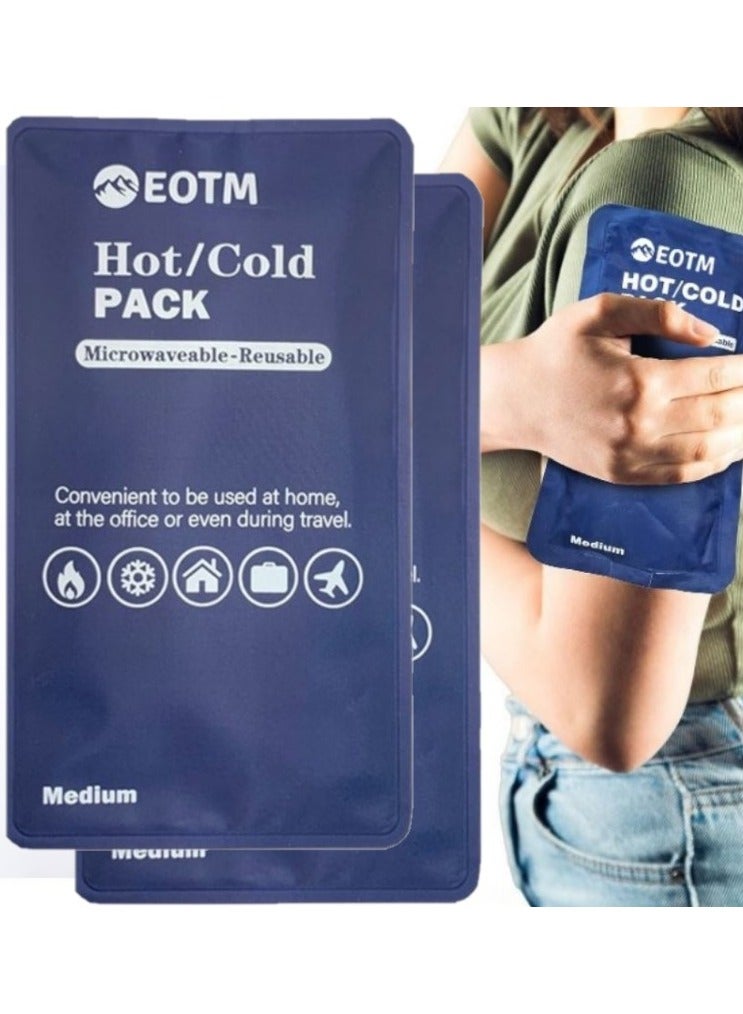 Pack Of 2 Reusable Hot and Cold Gel Pack For Pain Relief, Injuries, and Cold Therapy