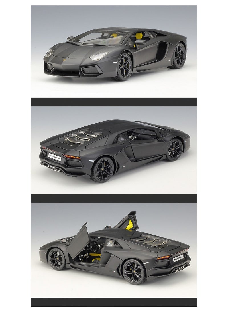 1:18 Scale Model Car Classic Scale Lamborghini Vehicles Model, Metal Alloy Pull Back Diecast Toy car Collectable Model Car with Sound and Light for Kids Boy Girl Gift