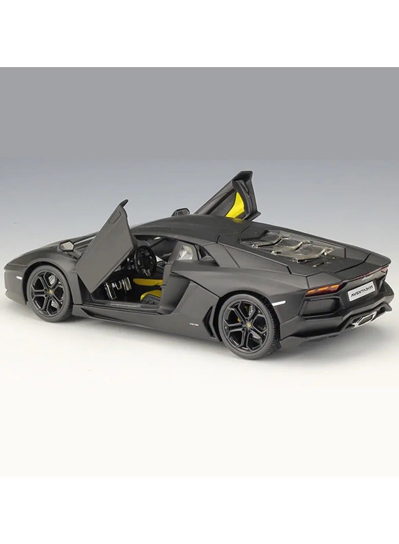 1:18 Scale Model Car Classic Scale Lamborghini Vehicles Model, Metal Alloy Pull Back Diecast Toy car Collectable Model Car with Sound and Light for Kids Boy Girl Gift