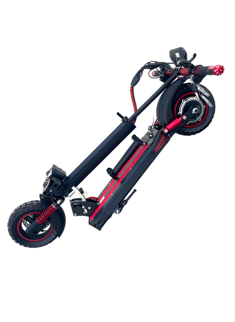 Electric Scooter 1000W Motor 48V10Ah Battery 35 to 45Km Range Max Speed 55KmpH 4 Suspension Led Lights & Digital Display  E10