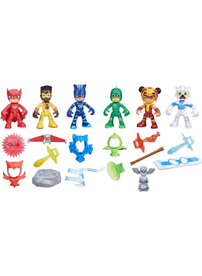 Pj Masks Power Heroes Meet The Power Heroes Figure Set With 6 Figures And 14 Accessories Preschool Toys For Kids 3 Years And Up