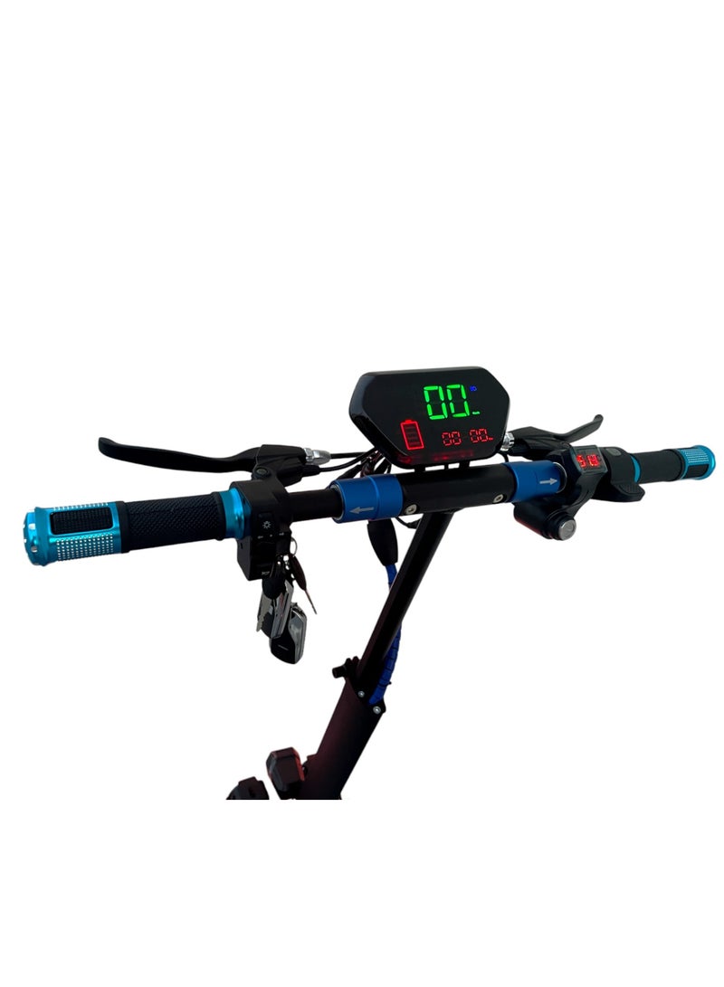 Electric Scooter 1000W Motor 48V10Ah Battery 35 to 45Km Range Max Speed 55KmpH 4 Suspension Led Lights & Digital Display  E10