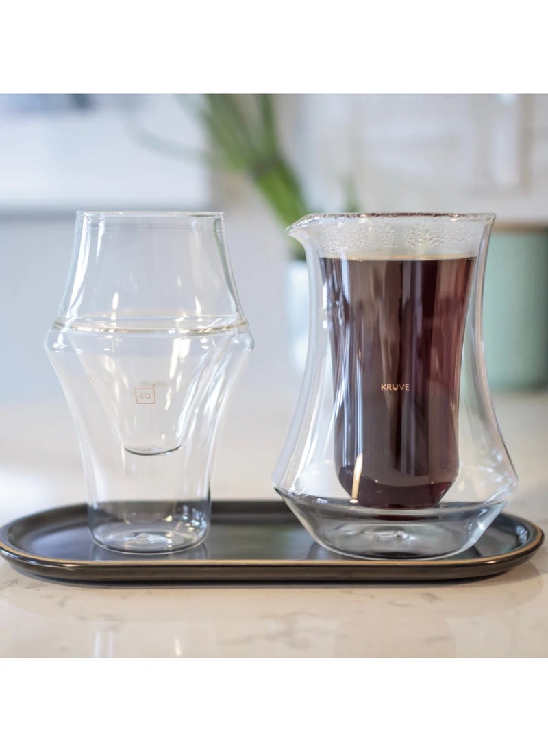 Pique Coffee Carafe, Double-Walled Hand-Blown Borosilicate Glass, Precision Pouring - 300ml