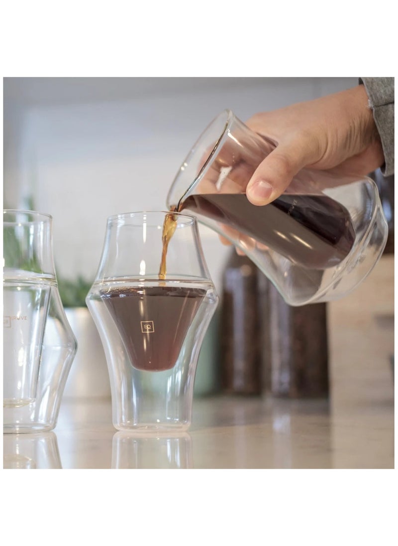Pique Coffee Carafe, Double-Walled Hand-Blown Borosilicate Glass, Precision Pouring - 300ml